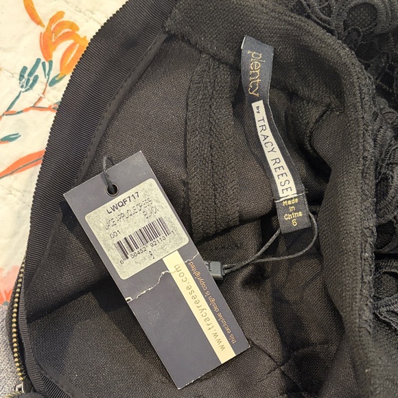 Anthropologie Plenty By Tracy Reese Black Sleeveless Mini Dress with Lace Detail - Picture 3 of 16